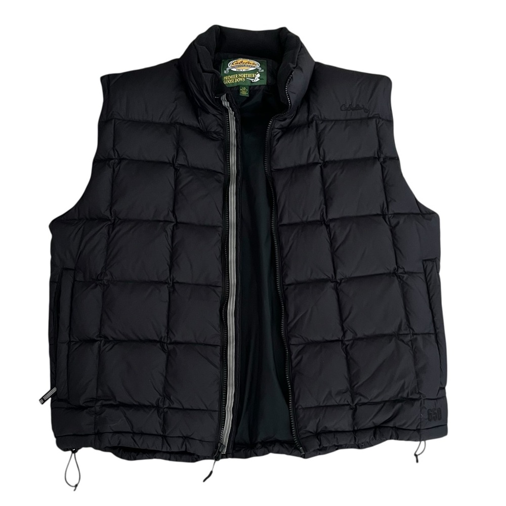 Cabela’s Mens 650 Premier Northern Goosedown Navy Puffer Vest Size Large